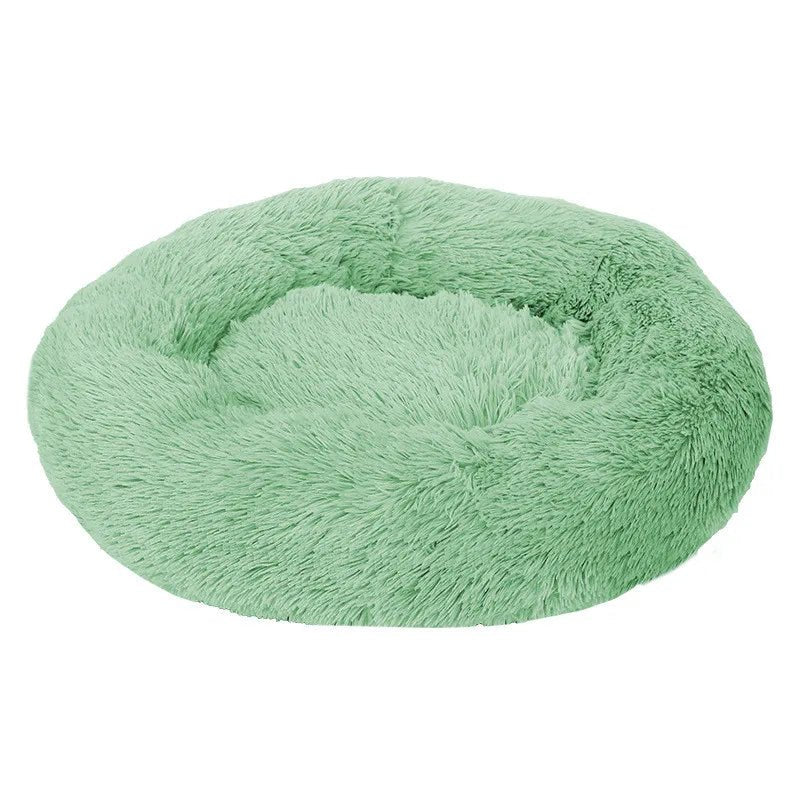 Dailypets Calming Plush Pet Bed with Raised Supportive Rim for Restful Everyday Sleep