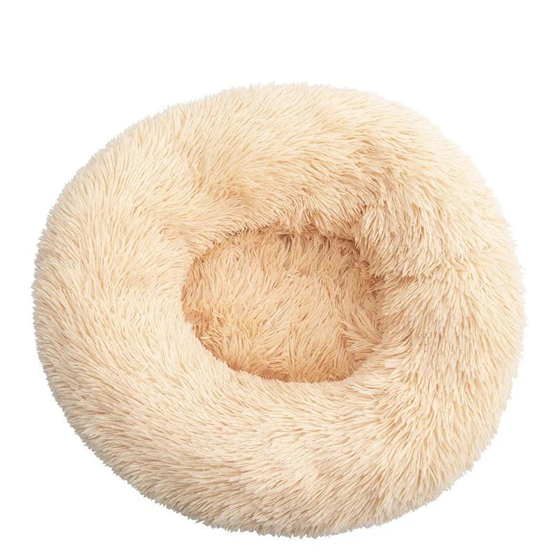 Dailypets Calming Plush Pet Bed with Raised Supportive Rim for Restful Everyday Sleep