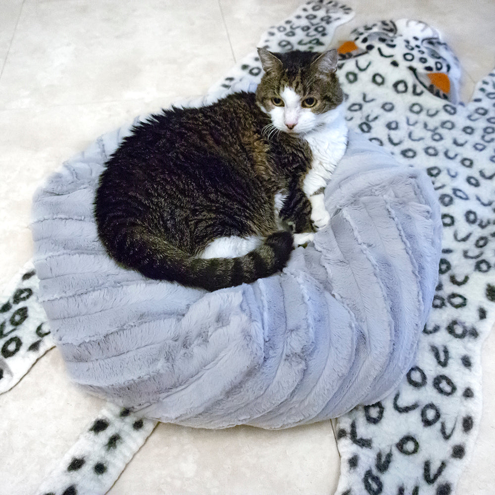 Dailypets Soft Plush Cat Bed Comfortable Round Cushion