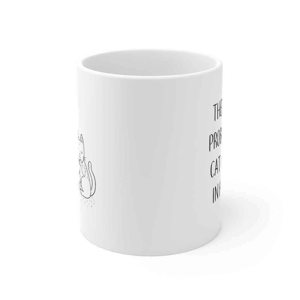 Dailypets Cat Hair Coffee Mug – Funny Ceramic Cup for Cat Lovers