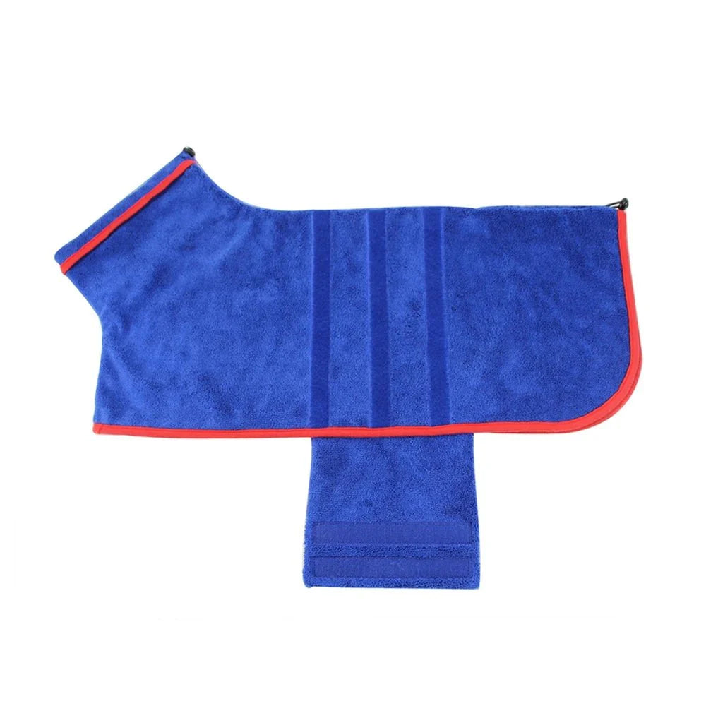 Dailypets Adjustable Microfiber Pet Bathrobe for Dogs and Cats with Quick-Dry Design