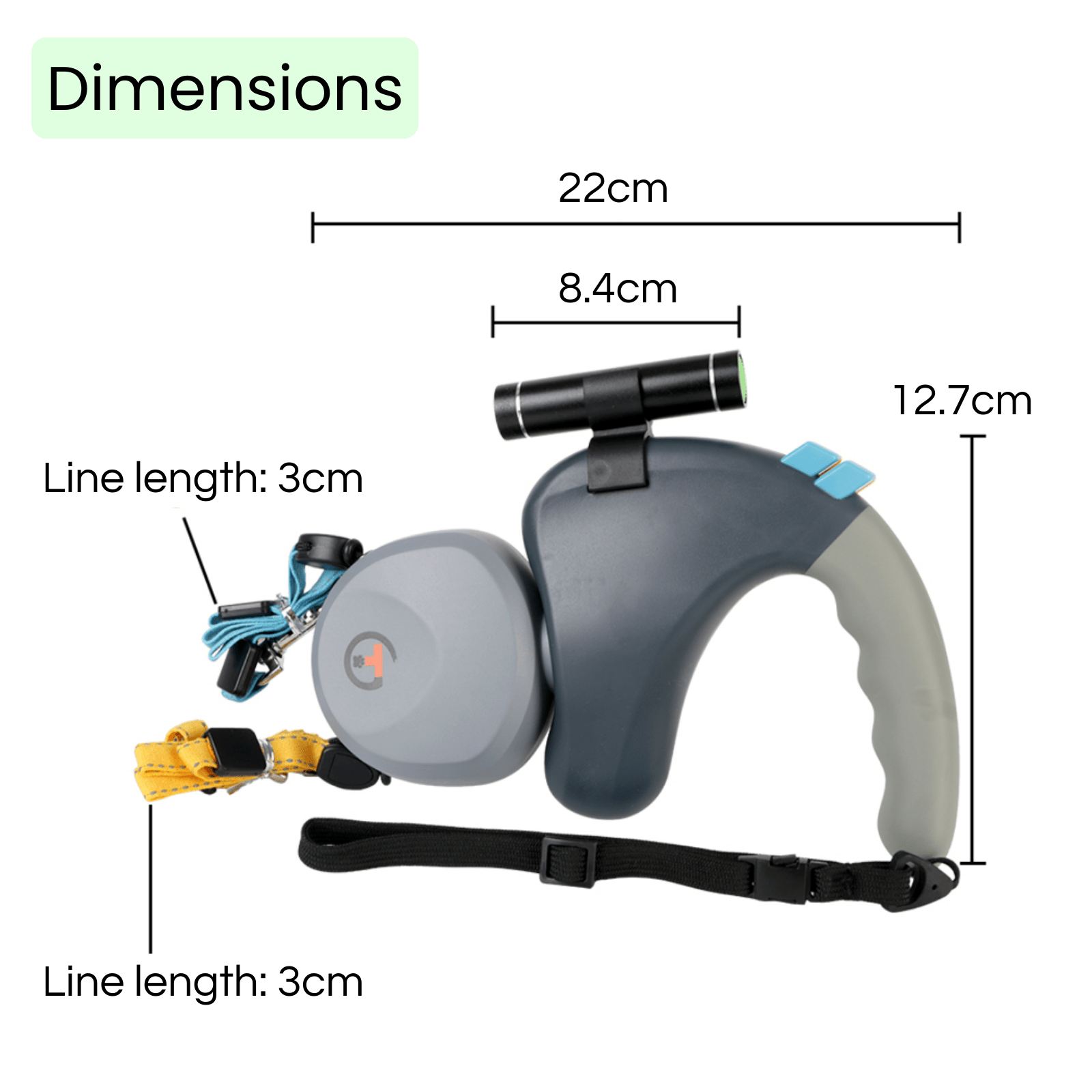 Dailypets Dual Retractable Dog Leash with 360° Swivel and Independent Brake Controls