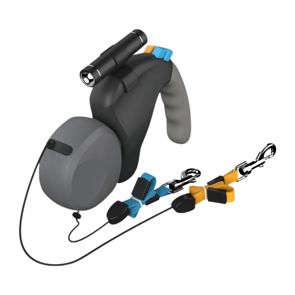 Dailypets Dual Retractable Dog Leash with 360° Swivel and Independent Brake Controls