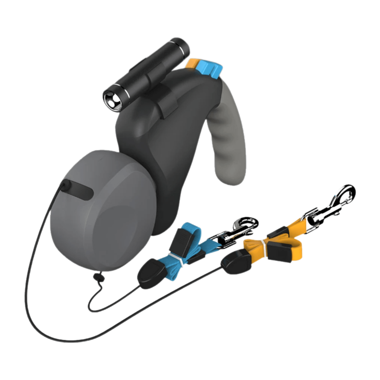 Dailypets Dual Retractable Dog Leash with 360° Swivel and Independent Brake Controls