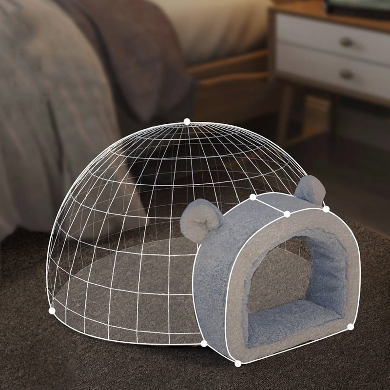 Dailypets Soft Cat Igloo Bed – Cozy Foldable Indoor Cat House