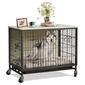 Dailypets Medium Indoor Dog Kennel with Dual Entry & Lockable Wheels
