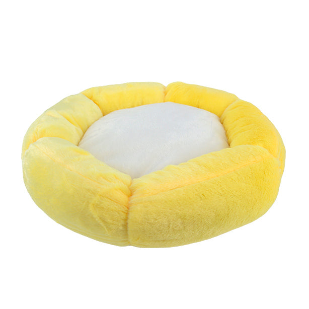 Dailypets Round Sun Cat Bed Soft Plush Nest for Cats & Small Pets