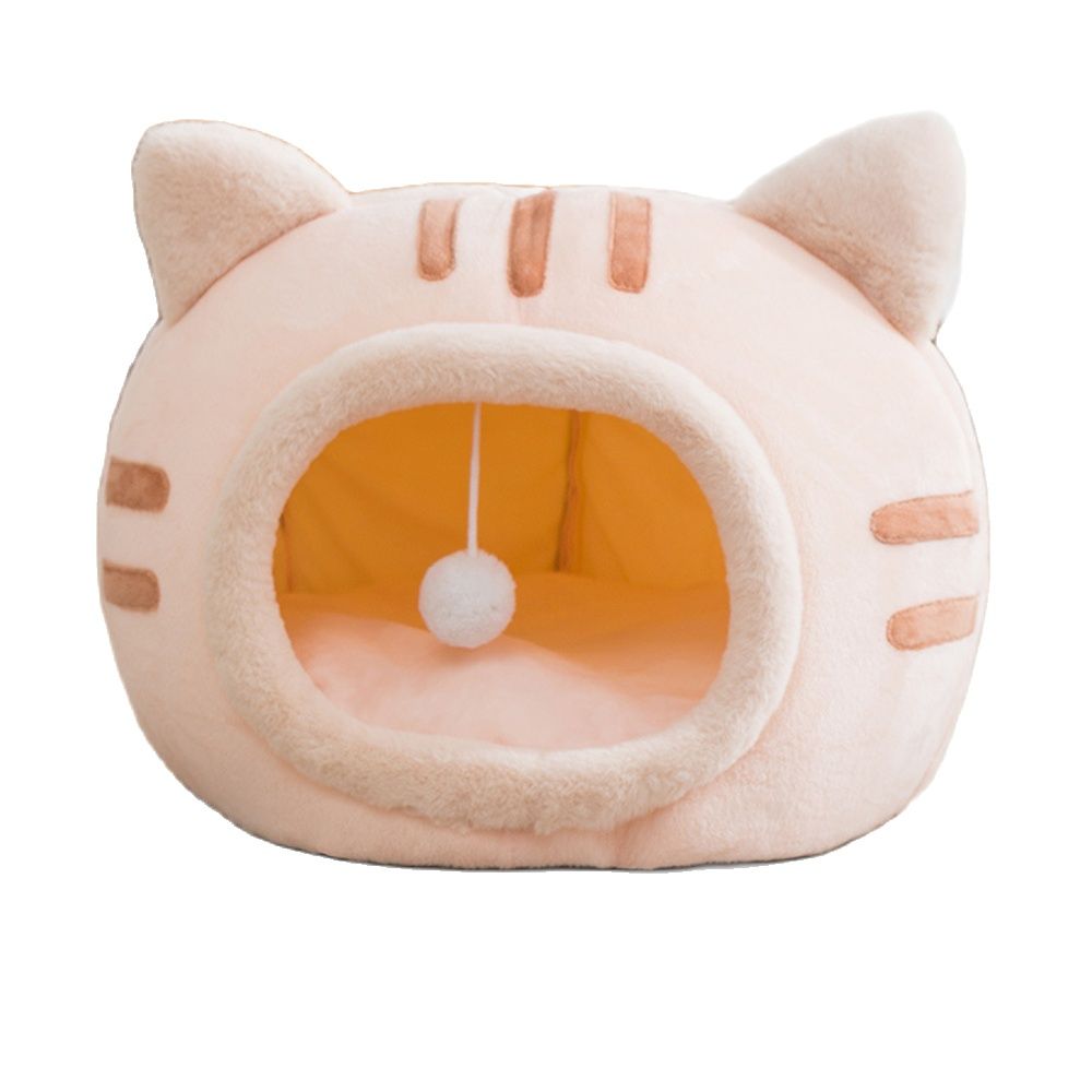 Dailypets Fluffy Cat Bed with Ears – Plush Cozy Cat Cave for Indoor Cats
