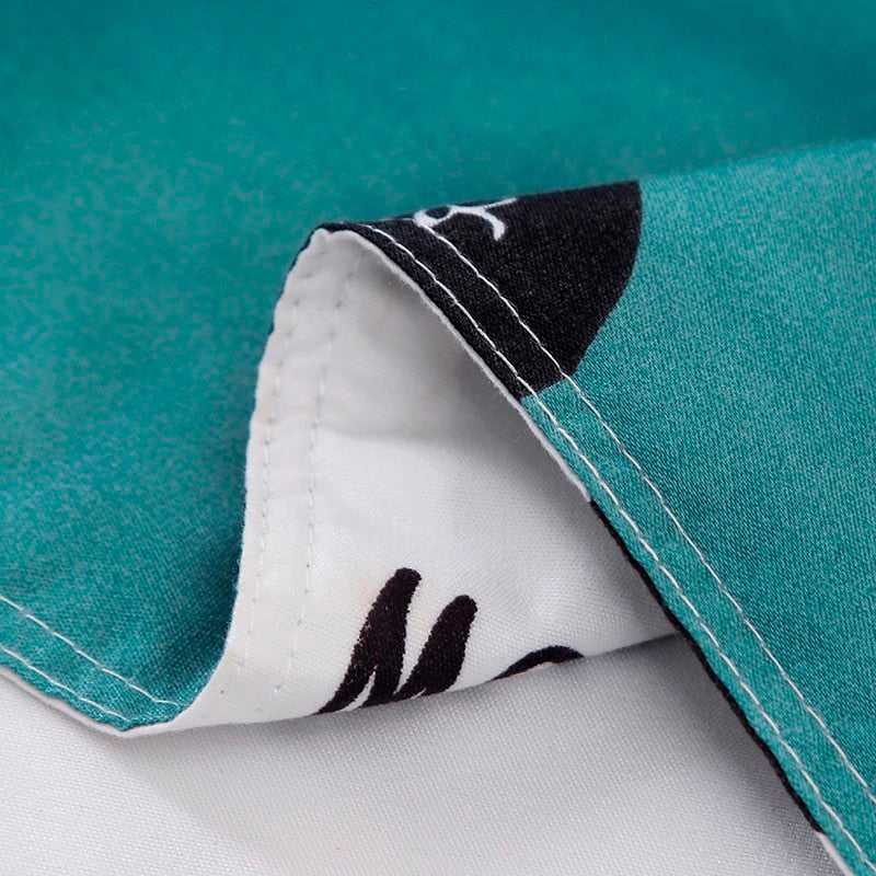 Dailypets Cat Lover Bedding Set – Two-Tone Microfiber Duvet Cover with Bed Sheet