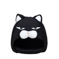 Dailypets Black Cat Plush Bed – Cute Enclosed Sleeping Nest