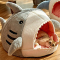 Dailypets Shark Hideaway Cat Bed – Plush Cozy Sleeping Nest
