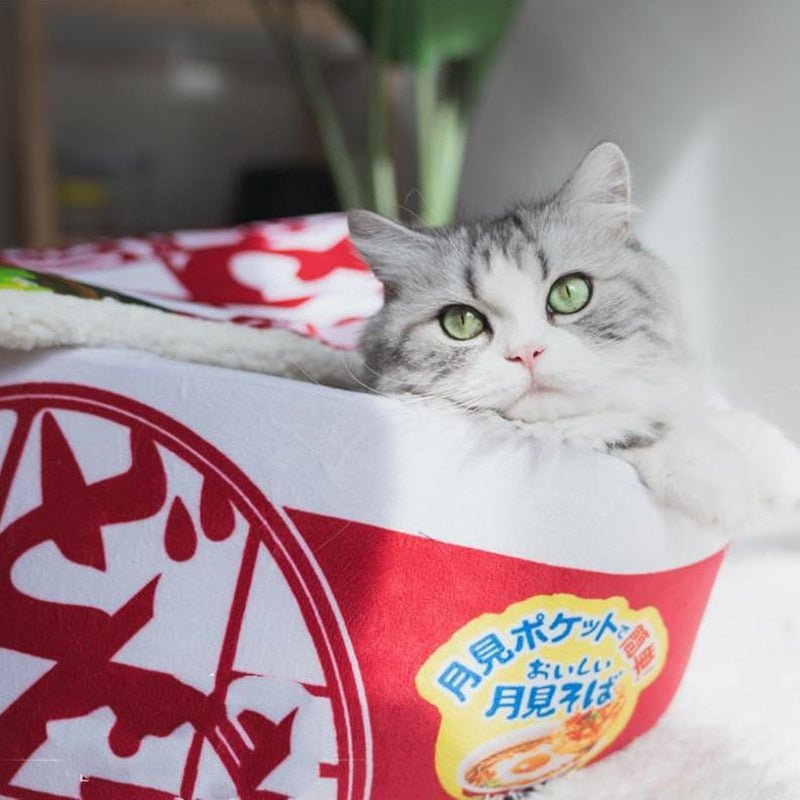 Dailypets Noodle Bowl Cat Bed – Plush Cozy Cat Hideout