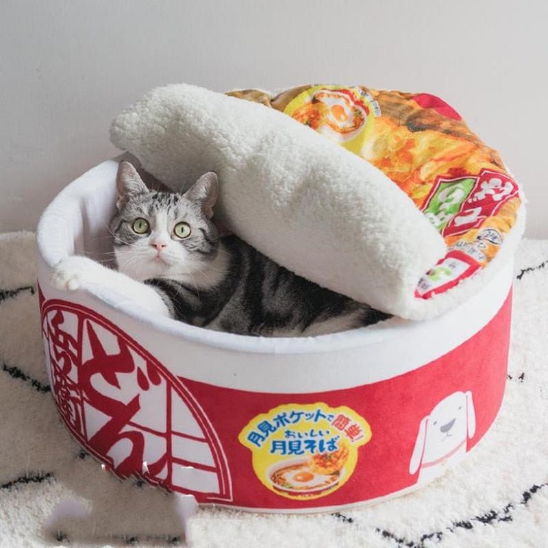 Dailypets Noodle Bowl Cat Bed – Plush Cozy Cat Hideout