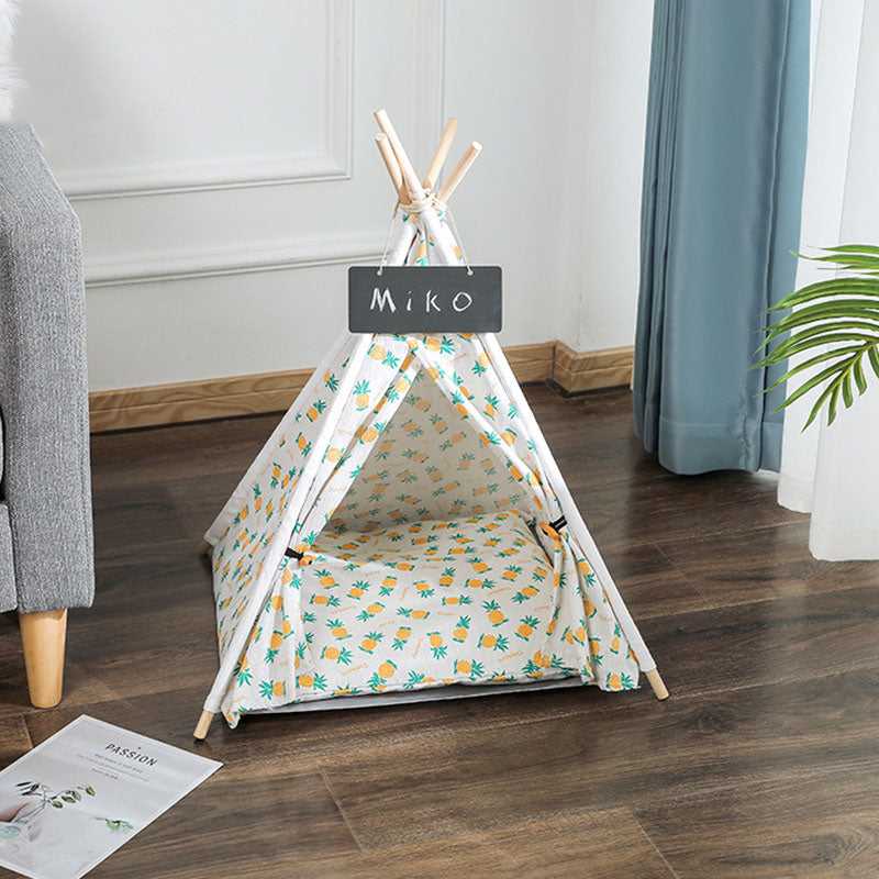 Dailypets Modern Cat Teepee with Wooden Frame