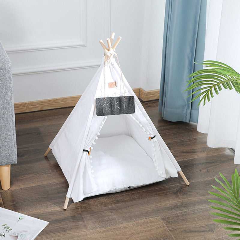 Dailypets Modern Cat Teepee with Wooden Frame