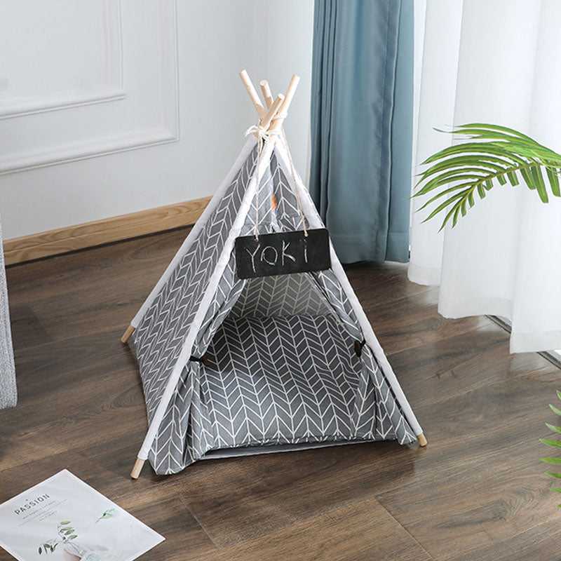 Dailypets Modern Cat Teepee with Wooden Frame