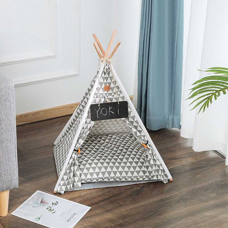 Dailypets Modern Cat Teepee with Wooden Frame
