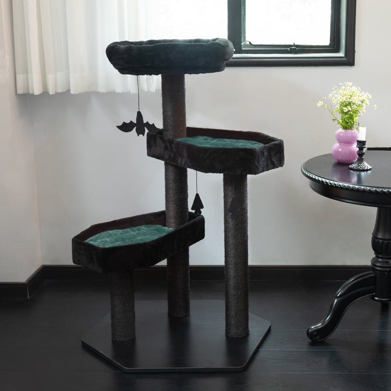 Dailypets Cat Tree Dark Style Cat Scratcher with Cozy Platforms