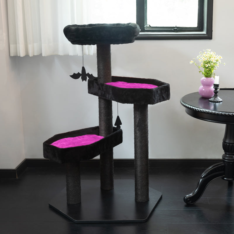Dailypets Cat Tree Dark Style Cat Scratcher with Cozy Platforms