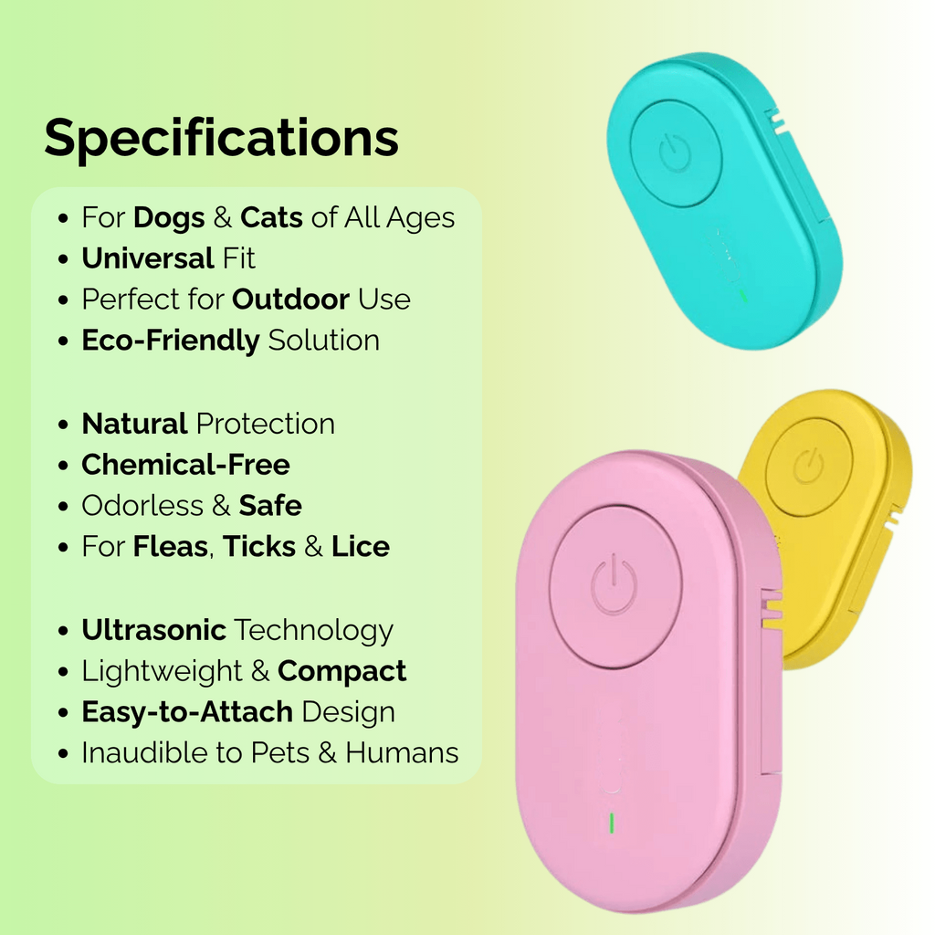 Dailypets Portable Ultrasonic Pest Repeller for Dogs and Cats Everyday Outdoor Use