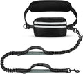Dailypets Hands-Free Double Dog Leash with Adjustable Waist Belt and Storage Pouch