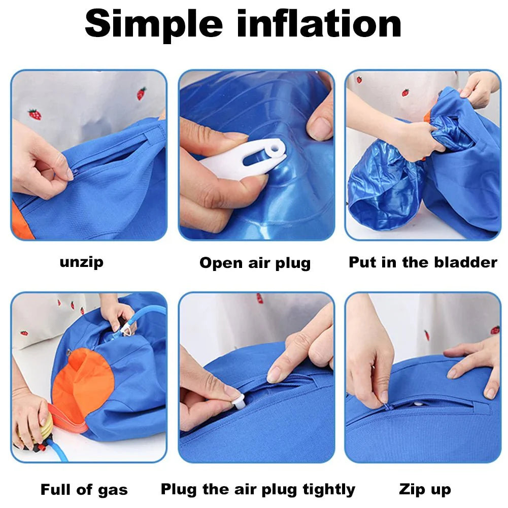 Dailypets Large Outdoor Herding Ball for Dogs with Polyester Construction and Hand Pump