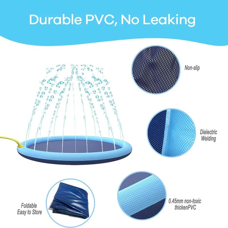 Dailypets Splash Pad for Dogs – Durable Outdoor Cooling Water Mat