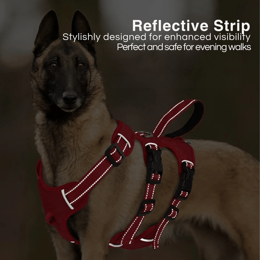 Dailypets Heavy Duty Dog Harness with Soft Padding and Reflective Adjustable Design