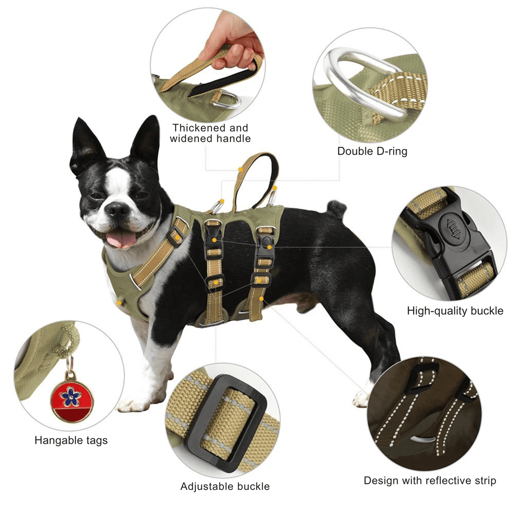 Dailypets Heavy Duty Dog Harness with Soft Padding and Reflective Adjustable Design
