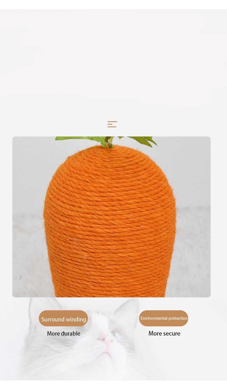 Dailypets Standing Carrot Cat Scratching Post – Interactive Cat Furniture