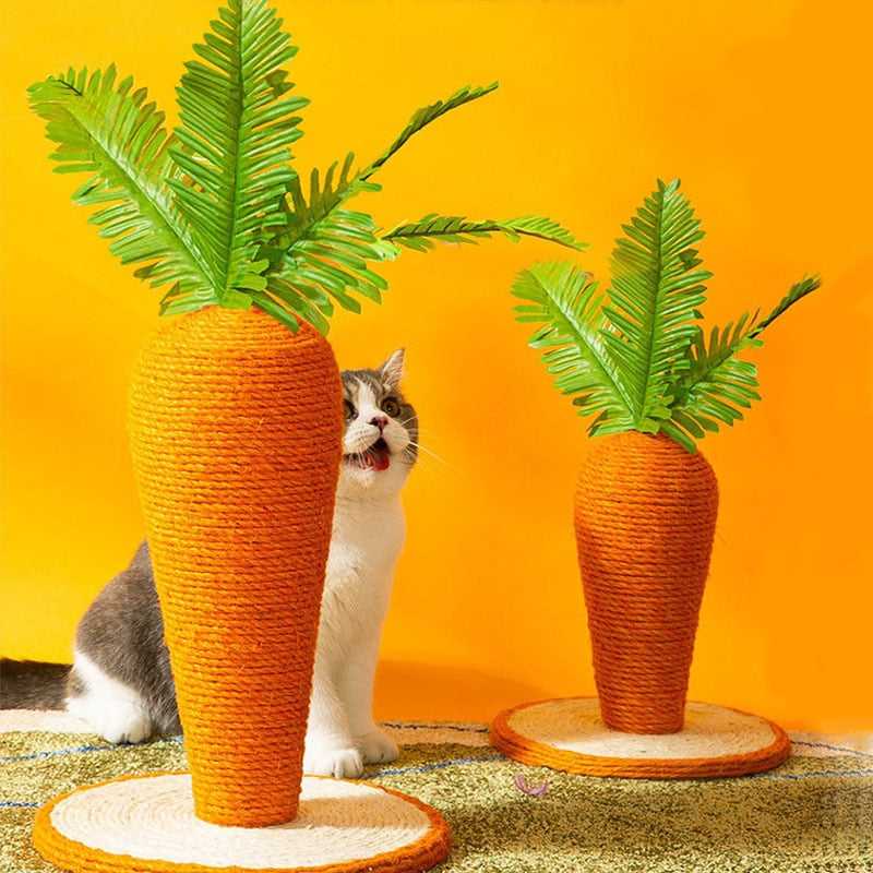 Dailypets Standing Carrot Cat Scratching Post – Interactive Cat Furniture