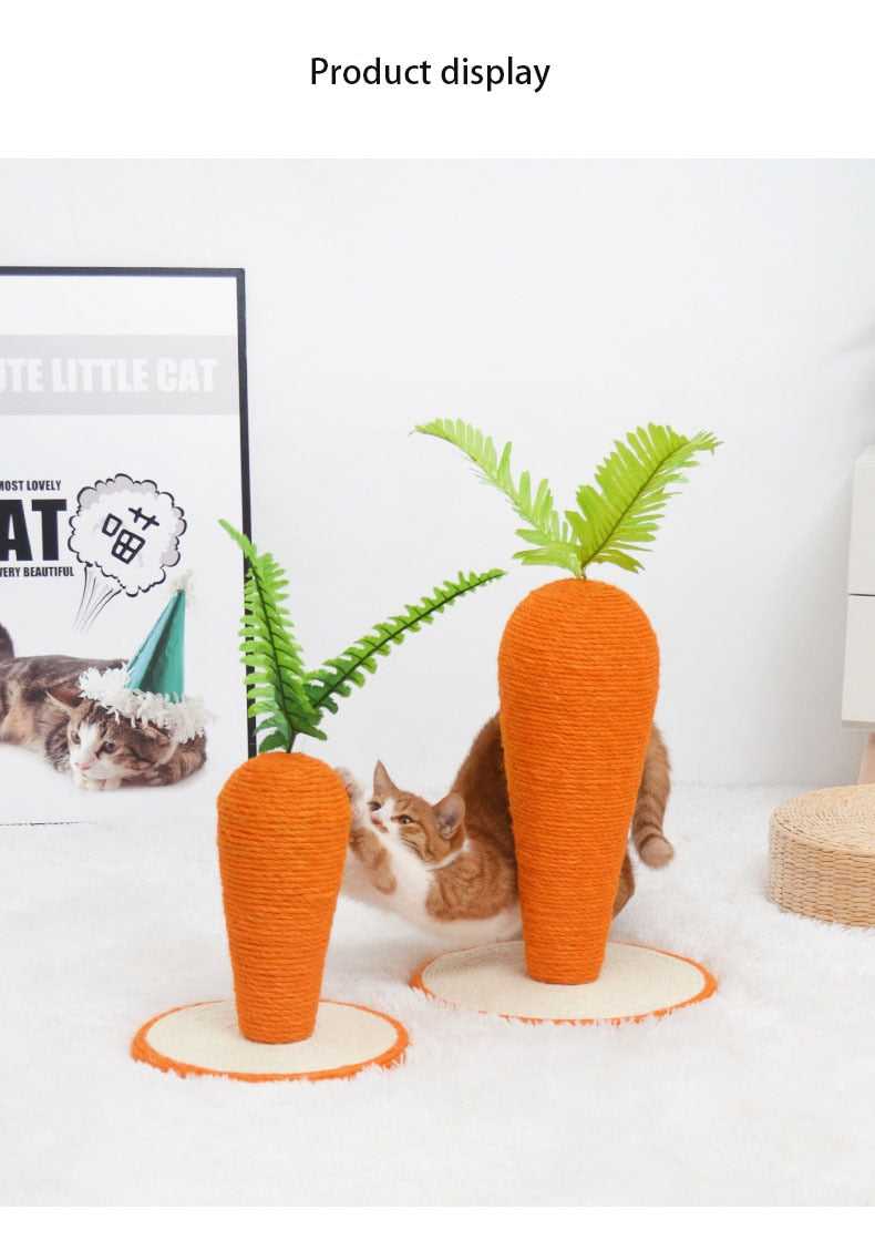 Dailypets Standing Carrot Cat Scratching Post – Interactive Cat Furniture