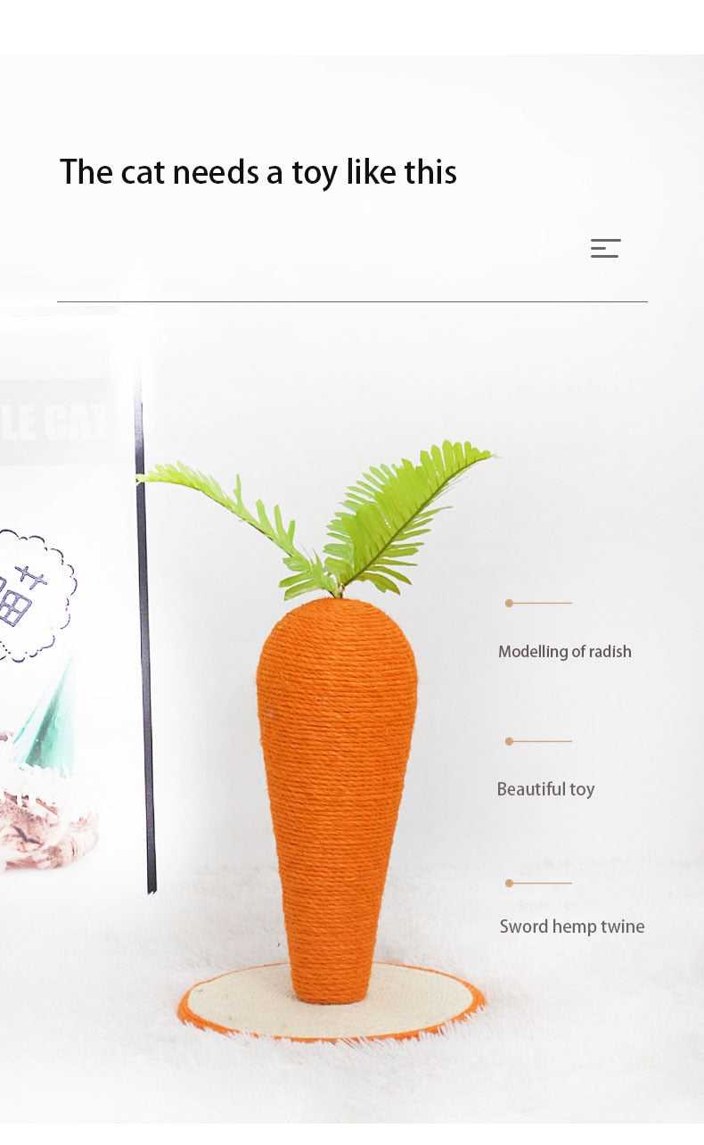 Dailypets Standing Carrot Cat Scratching Post – Interactive Cat Furniture
