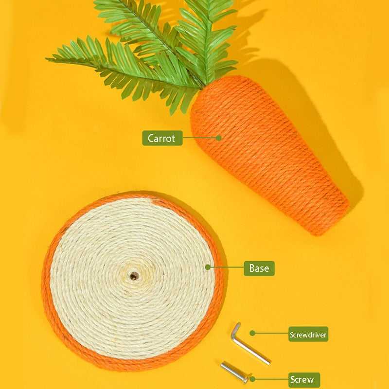 Dailypets Standing Carrot Cat Scratching Post – Interactive Cat Furniture