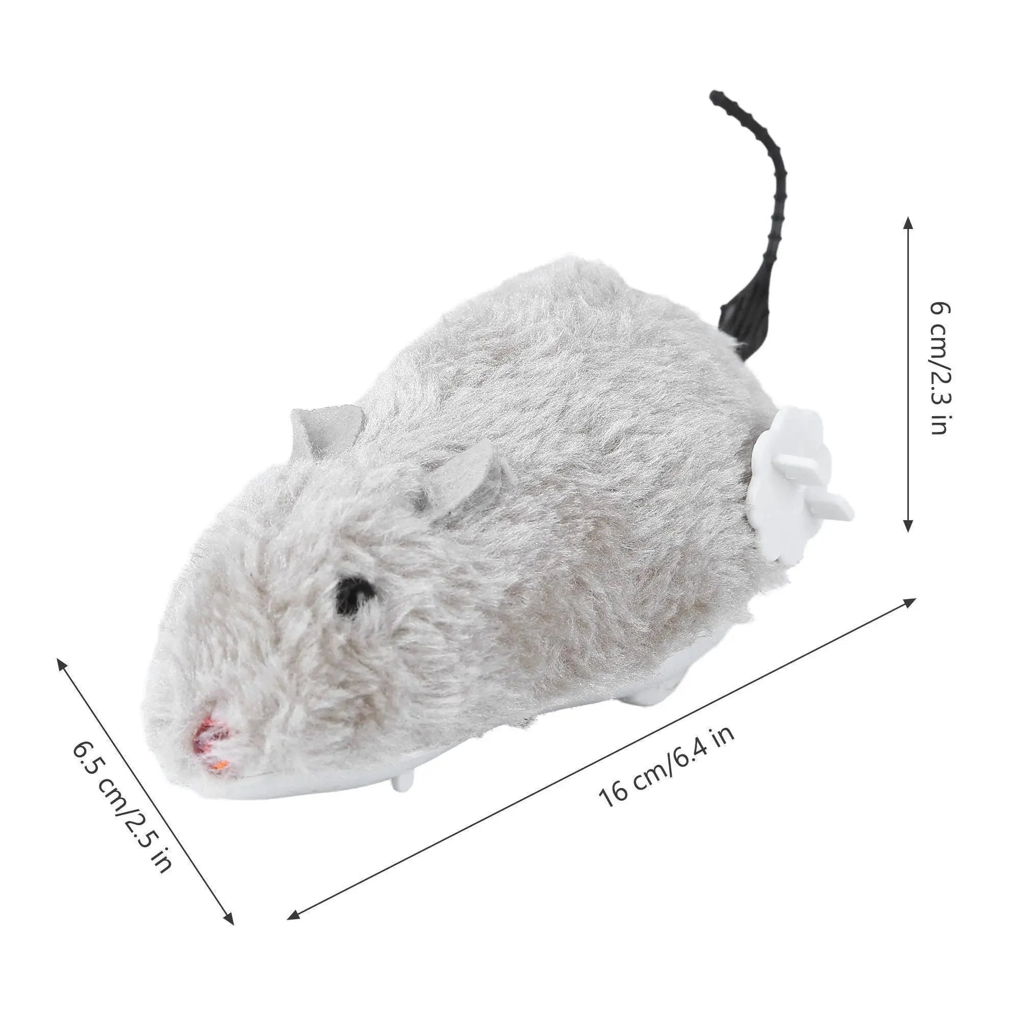 Dailypets Wind-Up Mouse Toy for Cats with Realistic Motion & Battery-Free Play Fun