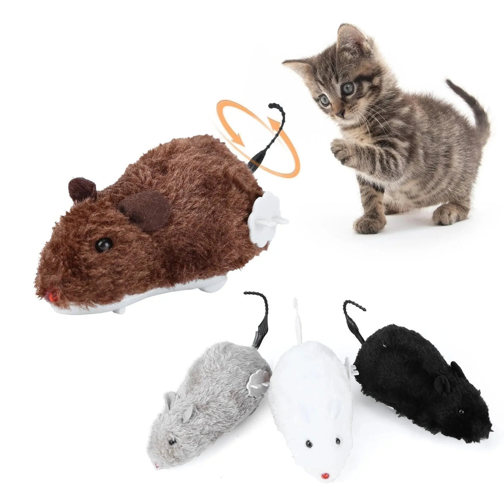 Dailypets Wind-Up Mouse Toy for Cats with Realistic Motion & Battery-Free Play Fun