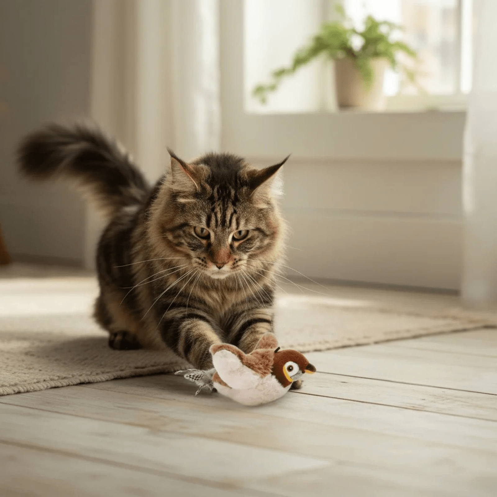 Dailypets Interactive Bird Toy for Cats with Flapping Wings, Sound & Motion Play