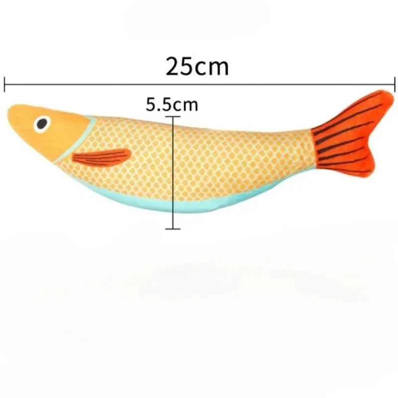 Dailypets Catnip Fish Toy for Cats with Plush Design & Interactive Chewing Fun Daily