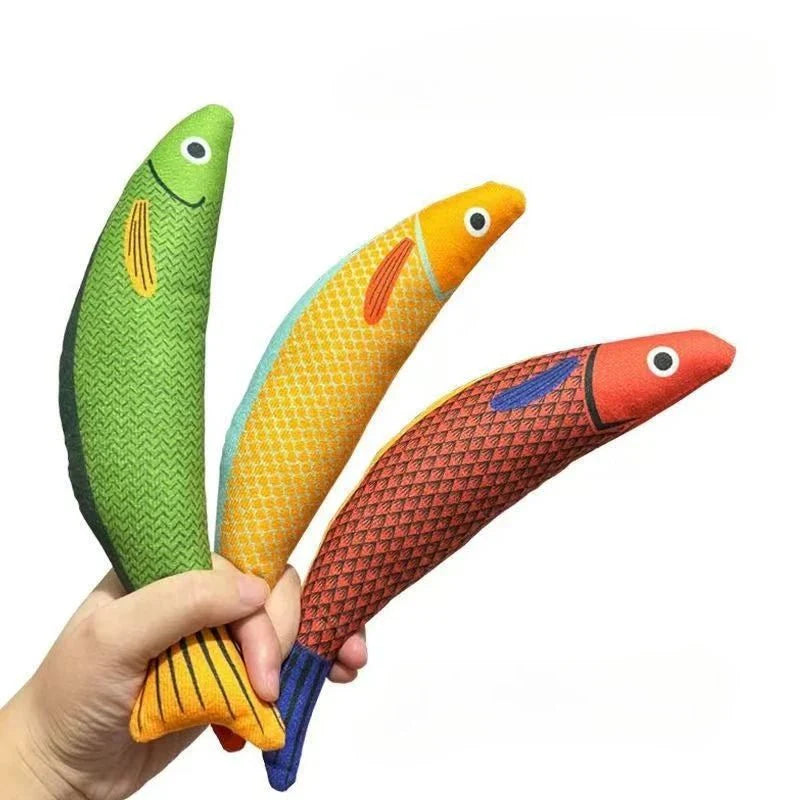 Dailypets Catnip Fish Toy for Cats with Plush Design & Interactive Chewing Fun Daily