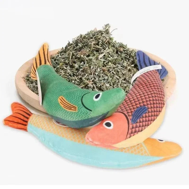 Dailypets Catnip Fish Toy for Cats with Plush Design & Interactive Chewing Fun Daily