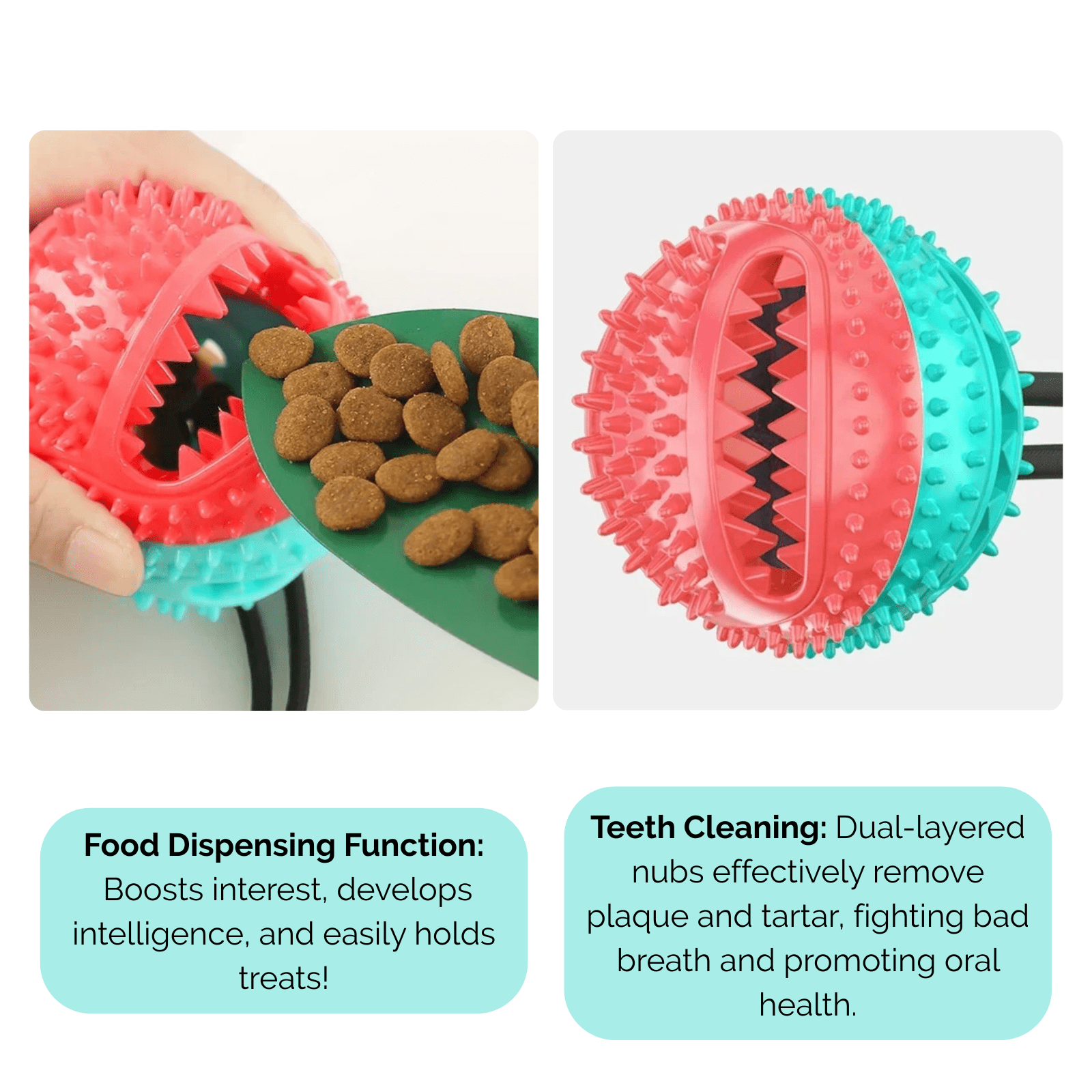 Dailypets Suction Cup Dog Toy for Chewing, Tugging & Treat Dispensing