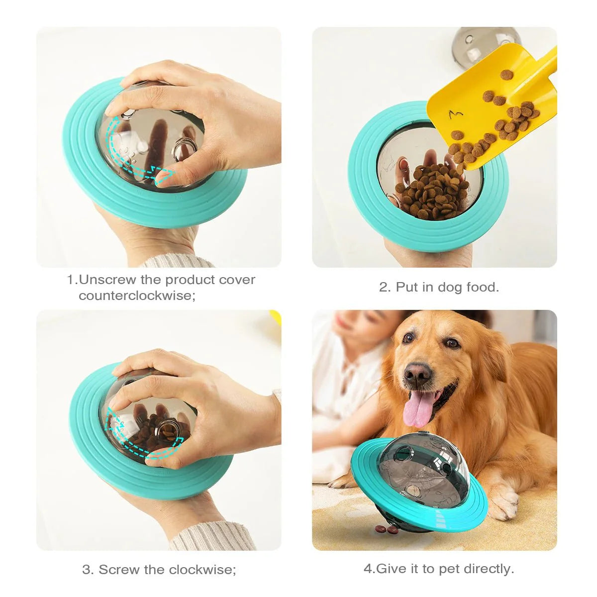 Dailypets Interactive Treat Dispensing Ball for Dogs – IQ Training Toy