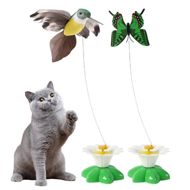 Dailypets Interactive Cat Flying Toy, ABS Butterfly Bird Chase Teaser