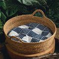 Dailypets Round Woven Cat Bed, Removable Cushion for Daily Cat Comfort