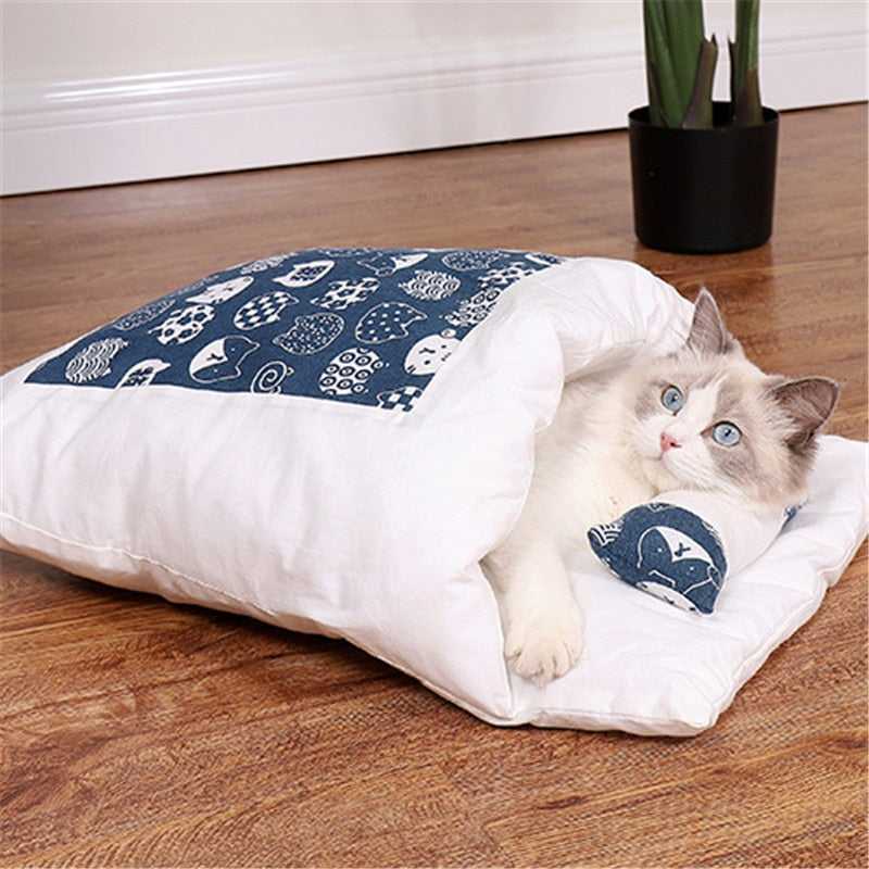 Dailypets Cozy Futon Cat Nest – Soft Washable Sleeping Bed