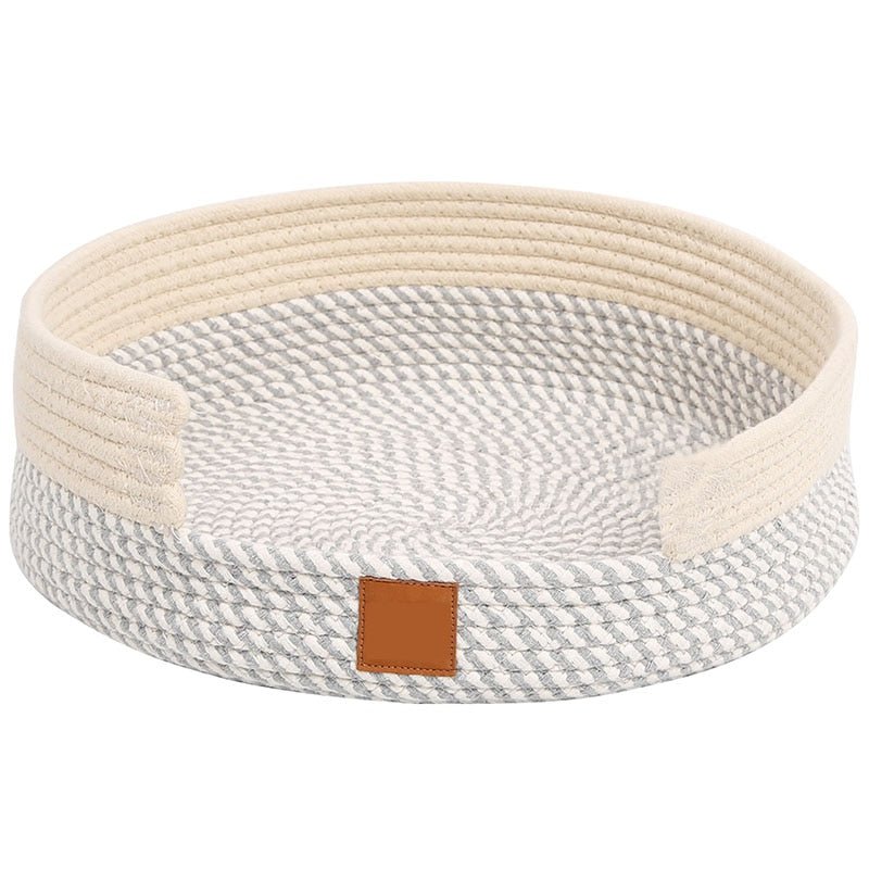 Dailypets Handmade Cat Bed – Japanese Style Cotton Rope Lounge for Indoor Cats