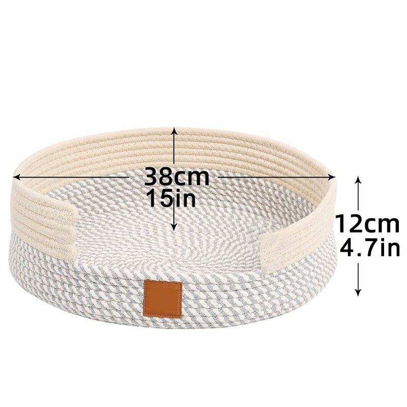 Dailypets Handwoven Cotton Rope Cat Bed – Japanese Style Cat Nest