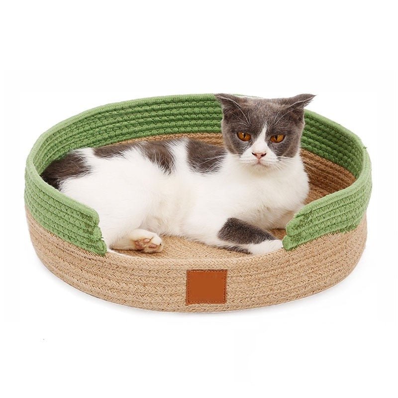 Dailypets Handwoven Cotton Rope Cat Bed – Japanese Style Cat Nest