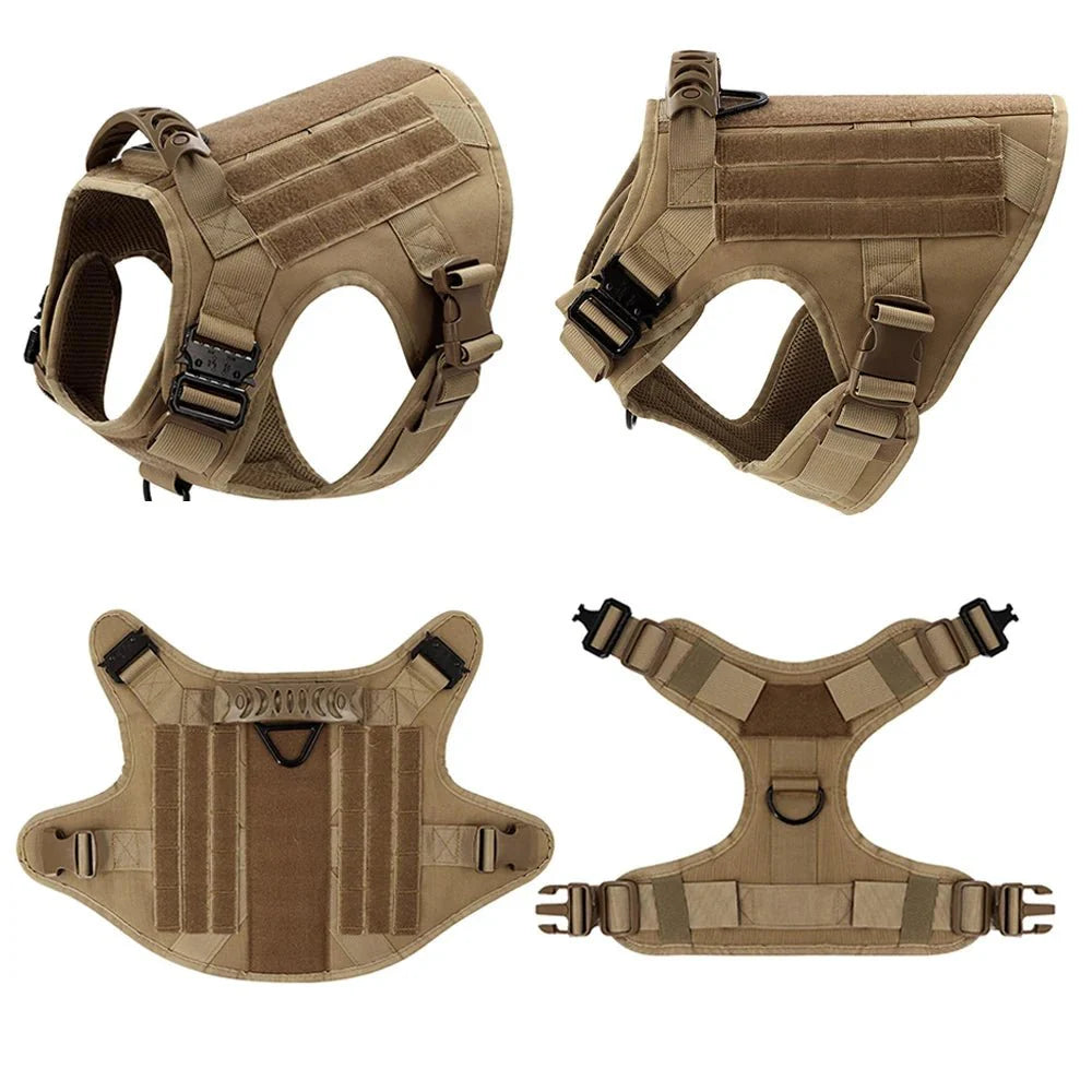 Dailypets Tactical Dog Harness with MOLLE System for Training and Outdoor Adventures