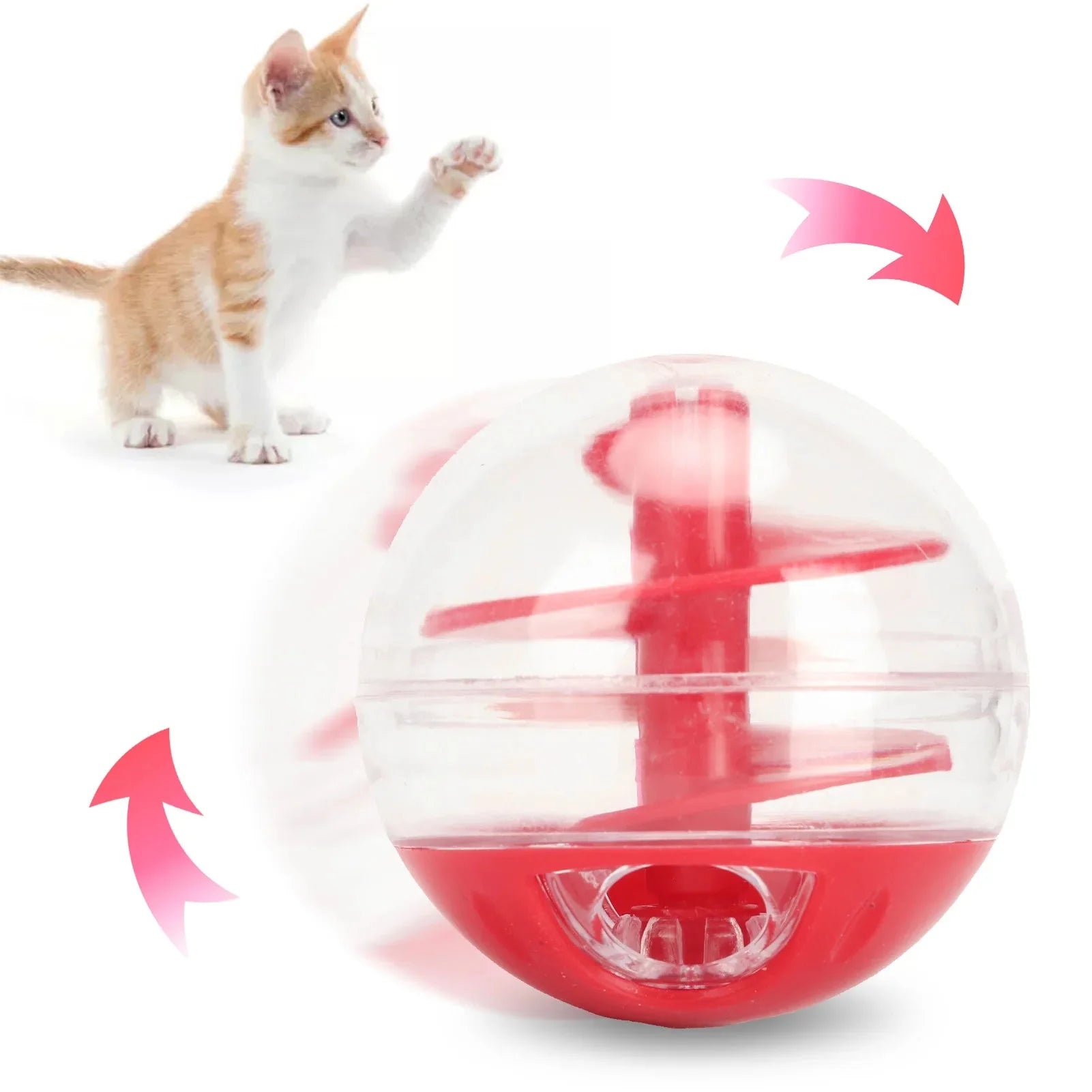 Dailypets Interactive Treat Dispensing Ball for Cats with Adjustable Slow Feeding Puzzle